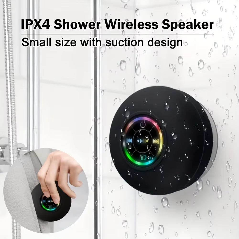 Ultimate Waterproof Wireless LED Bluetooth Speaker with Powerful Suction Cup - Perfect for Outdoor Adventures!