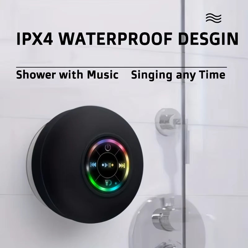 Ultimate Waterproof Wireless LED Bluetooth Speaker with Powerful Suction Cup - Perfect for Outdoor Adventures!