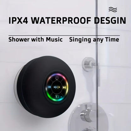 Ultimate Waterproof Wireless LED Bluetooth Speaker with Powerful Suction Cup - Perfect for Outdoor Adventures!